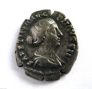 C.  140 A.  D British Found Faustina I Roman Period Imperial Silver Denarius Coin.  Vf photo