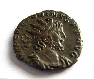 269 A.  D Gallic Empire Emperor Victorinus Roman Period Billon Antoninus Coin.  Vf photo