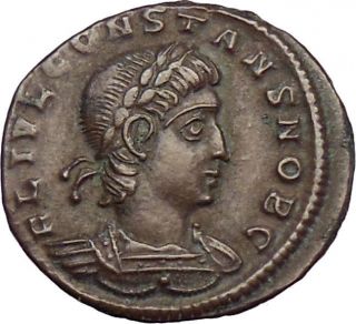 Constans Son Of Constantine I The Great Ancient Roman Coin Legions Very Rare photo
