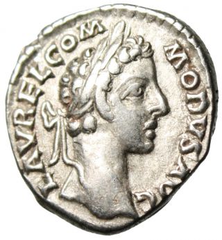 Commodus Silver Denarius Co Reign With Marcus Aurelius 