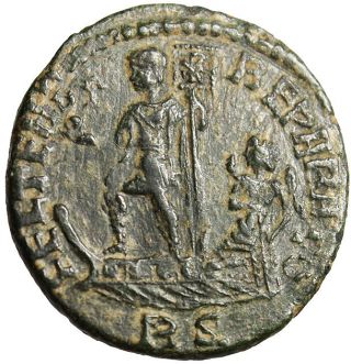 Constantius Ii Ae2 Emperor On Galley Rome Vf Roman photo