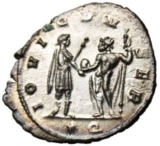 Ef & Fully Silvered Aurelian Antoninianus 