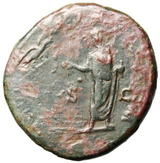 Scarce Hadrian Bronze Dupondius 