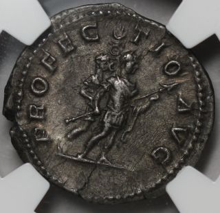 Ngc Xf Rare Historic Caracalla Denarius Profectio Emperor & Soldier Ancient Coin photo