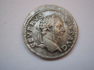 Roman Silver Denarius Of Septimius Severus,  193 - 211 A.  D. photo