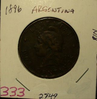 Argentina Dos Centavos 1896 photo