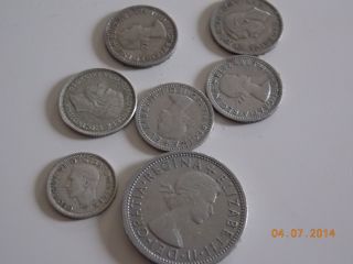 (6) Sixpence And A Two Shilling 1941,  1942,  1948,  1956,  1962,  1963,  1966 photo