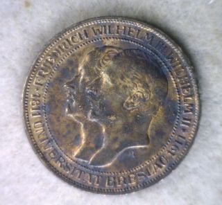German States Prussia 3 Mark 1911 Choice Au Silver Coin photo