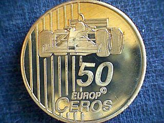 Switzerland 2003 50 Ceros Fantasy Euro Pattern,  Race Car Watch Inner Workings Bu photo
