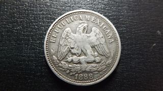 1888 Silver 25 Centavos Rarer Cn Culiacan Mexico - Republic photo