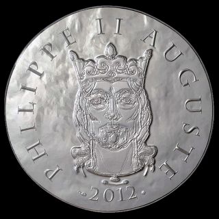 France 2012 Philip Ii Auguste 10 Euro Silver Proof Clovis To Republic photo