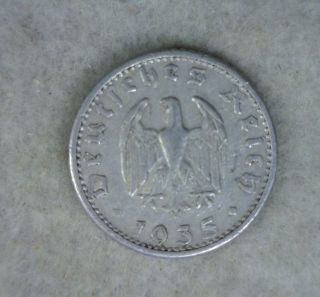 Germany 50 Pfennig 1935g Xf Coin photo