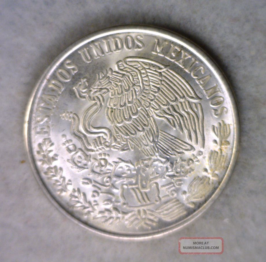 Mexico 100 Pesos 1978 Bu Silver