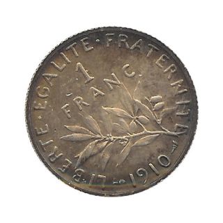 France - Semeuse - Franc 1910 Au (sup) With Dark Patina - Default photo