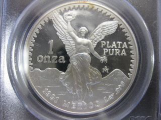 1991 M0 1oz Mexican Onza Pcgs Pr69dcam Low Mintage Key Coin 10,  000 Minted photo