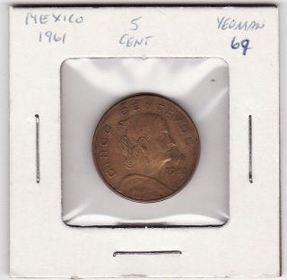 Mexico 5 Centavos World Coin 1961 103 photo