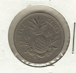Bahamas 5 Cents,  1969 photo