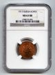 1915 Russia Imperial Copper 1 Kopeck.  Ngc Ms 63 Rb. Russia photo 1