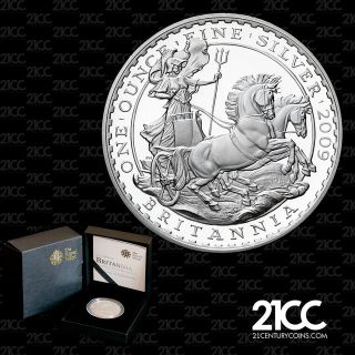 2009 Uk Britannia £2 Two Pound Silver Proof Coin Rare photo
