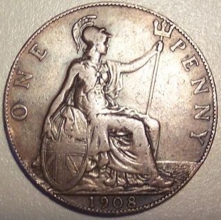 1908 Great Britain Penny 2 photo