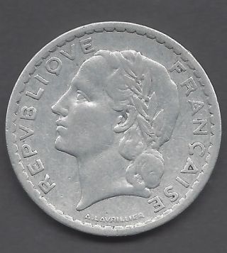 France - 1949 5 Franc Coin - photo