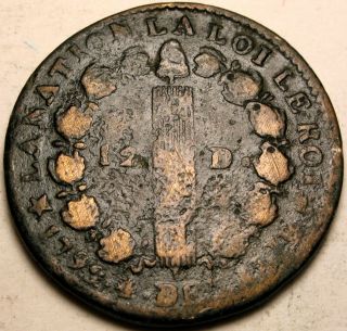 France (1st Republic) 12 Deniers 1792 M - Bronze photo