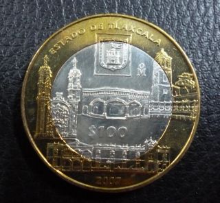 Mexico Bimetallic Silver Coin 100 Pesos Km858 Au 2007 - Basilica De Ocotlán photo