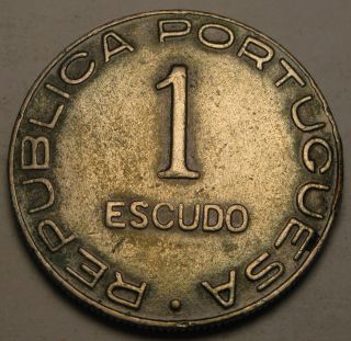 Saint Thomas & Prince (portuguese Colony) 1 Escudo 1939 - Copper/nickel - Vf photo