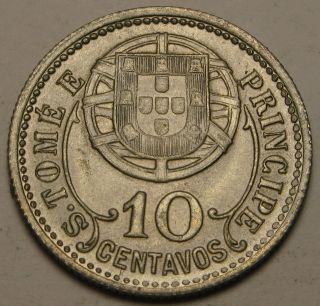 Saint Thomas & Prince (portuguese Colony) 10 Centavos 1929 - Vf photo