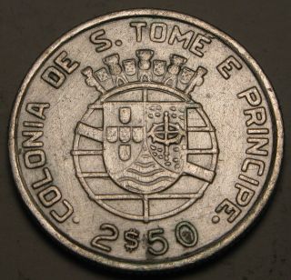 Saint Thomas & Prince (portuguese Colony) 2 - 1/2 Escudos 1939 - Silver photo