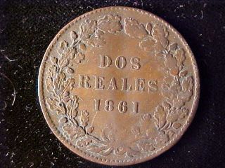 Buenos Aires Km11 2 Reales 1861 Bent photo
