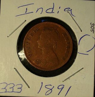 India 1/4 Anna 1891 photo