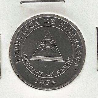 Nicaragua 5 Centavos,  1974,  F.  A.  O. photo