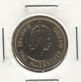 Hong Kong 10 Cents,  1974,  Cleaned Coin photo