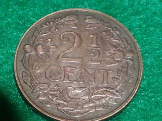 1929 Netherlands 2 1/2 Cent.  Scarce photo
