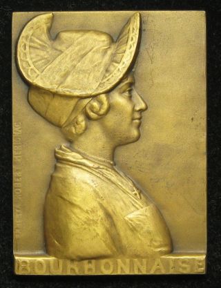 Ernesta Robert - Merignac Bronze Medal Plaque Bourbonnaise Bourbon,  France photo