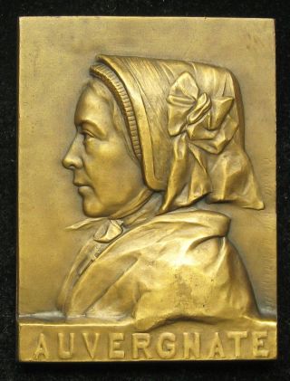Ernesta Robert - Merignac Bronze Medal Plaque Auvergnate Auvergne,  France photo
