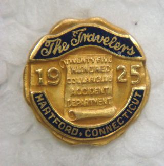 Gold Pin - The Travelers 25 Hundred Dollar Club,  1925,  Hartford,  Connecticut photo