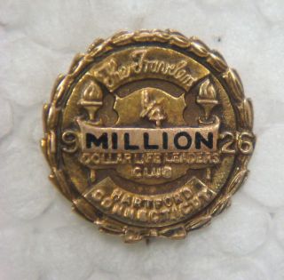 Gold Pin - The Travelers ¼ Million Dollar Club,  1926,  Hartford,  Connecticut photo