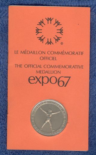 The Official Commutative Medallion Expo 67 Canada Unc Made By The Wellings Corp photo