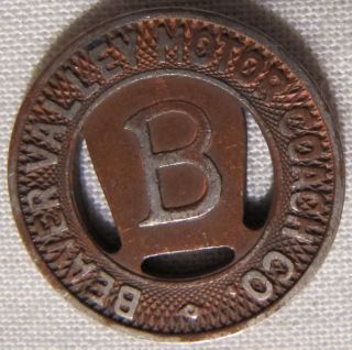 1951 Beaver Valley Motor Coach Token Letter B In Center Copper Plated Pa - 65s photo