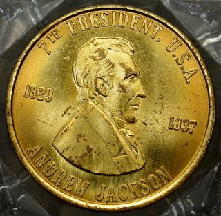Andrew Jackson 7th President Of The U.  S.  A.  Brass Collectors Token. . .  9652 photo