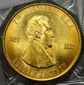 Andrew Jackson 7th President Of The U.  S.  A.  Brass Collectors Token. . .  9659 photo