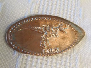 Wyoming Dinosaur Center T - Rex Dino Elongated Penny Souvenir Usa Copper Collect photo
