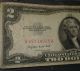 1953 - B / 2 - Doller Red Seal/ Note - Cir. Small Size Notes photo 1