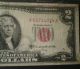 1953 - B / 2 - Doller Red Seal/ Note - Cir. Small Size Notes photo 2