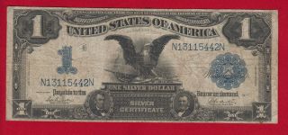 16 Series 1899 $1 Large Size Friedberg 232 In F+ Silver Certificate photo