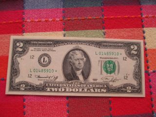 1976 $2 Star Note Uncerculated photo