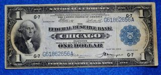 1918 Large Size One Dollar Federal Reserve Bank Note 