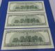 Us Real $100 Bills 2003 Federal Reserve Note 3 Unfolded Usa Paper Money $$$ Small Size Notes photo 1
